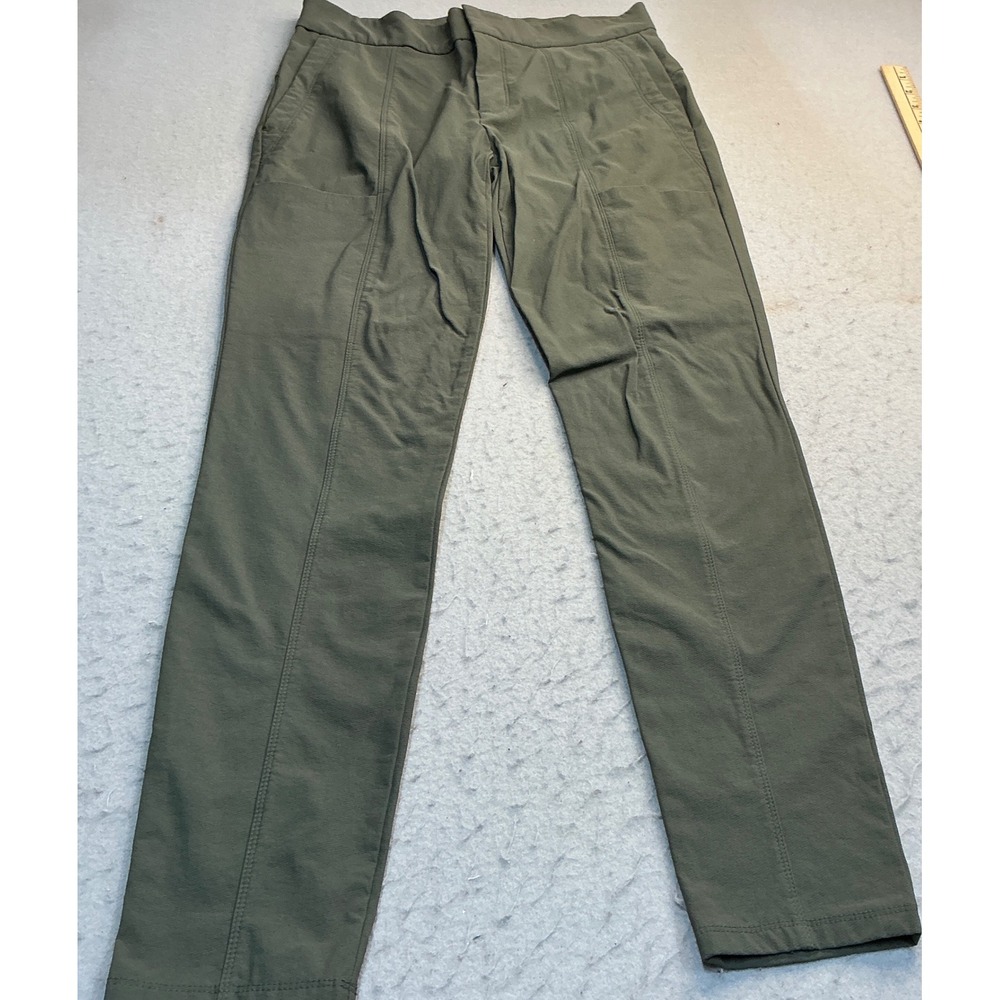 Athleta Pants Olive Green Slim Fit Stretch Commuter Trousers Size 4 353676-07